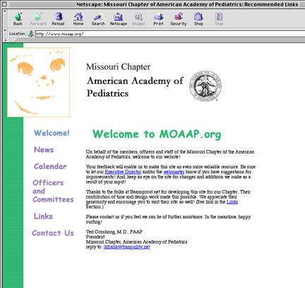 Front page of moaap.org